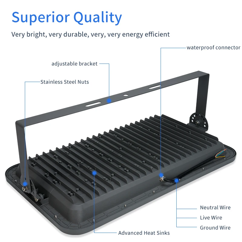 High Power 600w 1000w 150 400 Watt Led DC Flood Light Commercial Outdoor Sport Light/Tennis Lighting