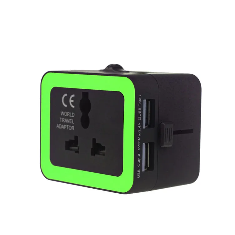 
Wonplug Universal AC Power Converter Travel Adapter with USB 12 Months Plug in CE ROHS 6A 5v/2400ma 100-250V Non-grounding Wonplug Universal AC Power Converter Travel Adapter With USB