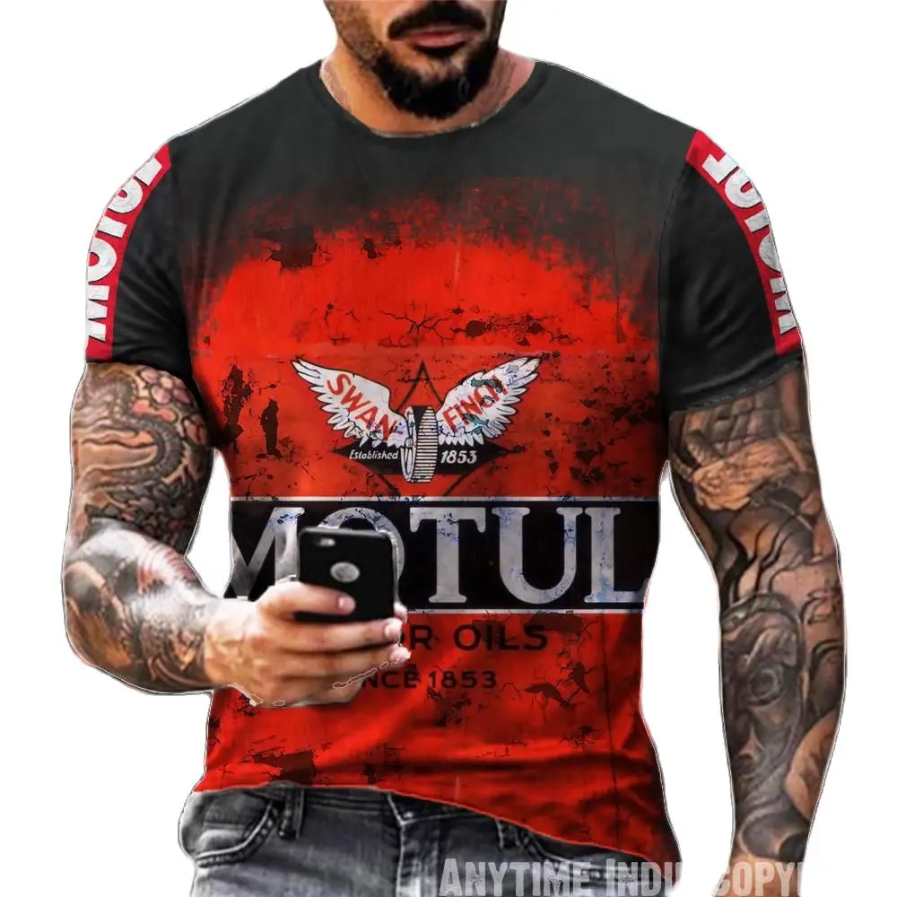 Racing T Shirt For Men 3d Print Castrol Brand Motor Oil Short Sleeve Top Biker custom Tee fashion Vintage Camiseta 3d printed t