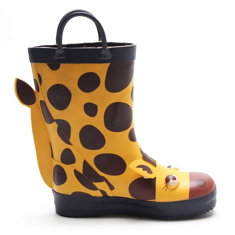 Пользовательские красивые 2021 обновленные мягкие желтые детские ботинки резиновые сапоги