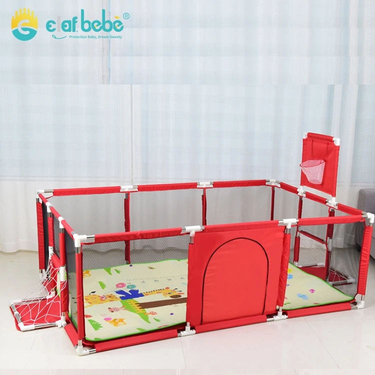 Hot Sale Extra Large Foldable Baby Playpen, Large Square Portable Mesh Kids Play Pen For Children