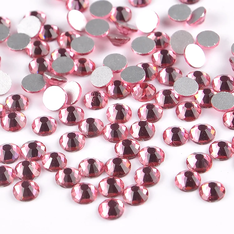 Незакрепленные стеклянные серебряные стразы с плоской задней стороной без горячей фиксации, оптовая продажа, подвески, Кристальные стразы, дизайны для одежды