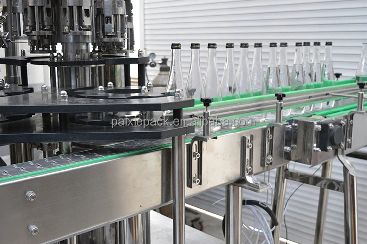 Glass Bottle Carbonated Soda Beverage Wine Filling Machine Soft Energy Drink Making Bottling Line With Aluminum Lid