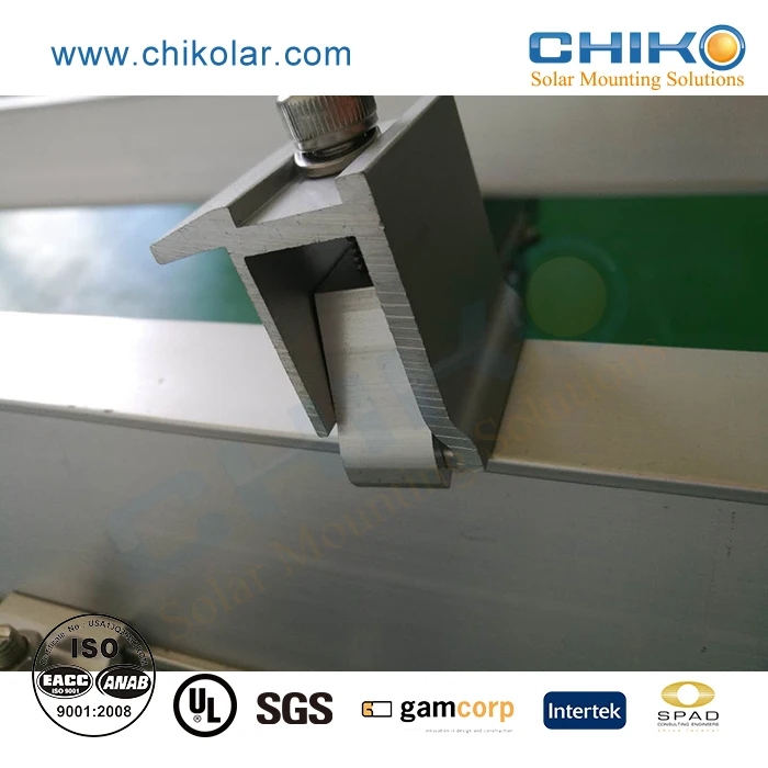Products supply solar mounting mid clamp for solar panel mounting rack