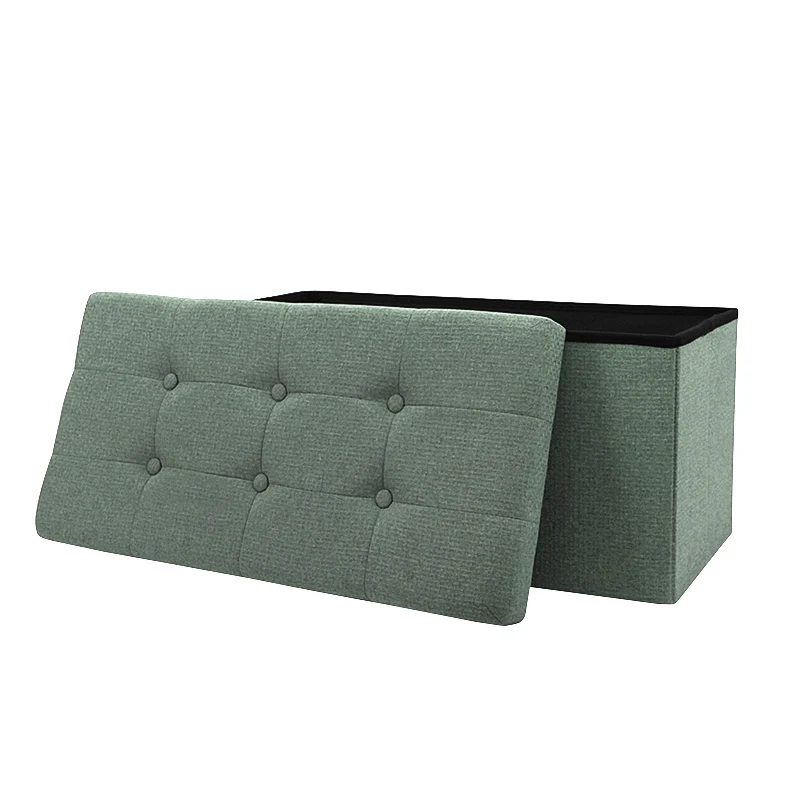 
Factory Customized new designlivingmodern furniture large fabric foldable storage bench ottoman saving space for bedroom 