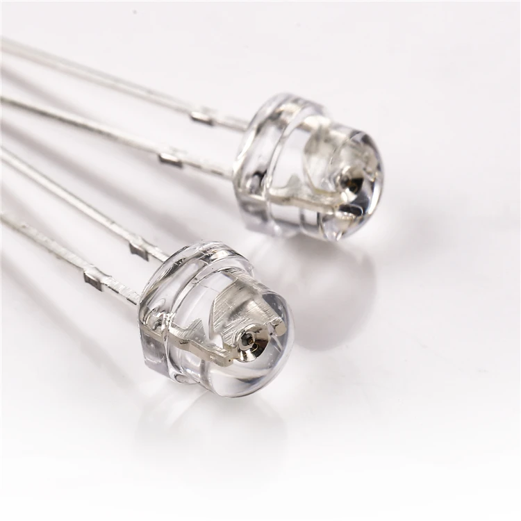 Straw Hat 5mm Blue Through Hole LED Diode Compliant with ROHS and ISO9001