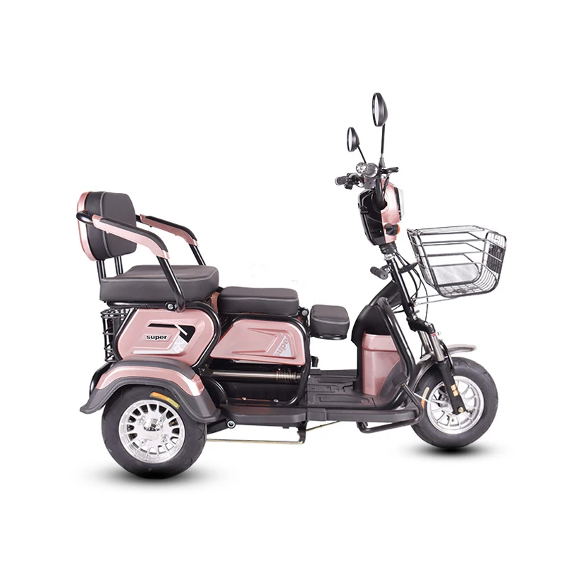 Hot Selling 350W 49cc 80c Gas cargo foldable passenger small 3 wheel adult electric tricycle