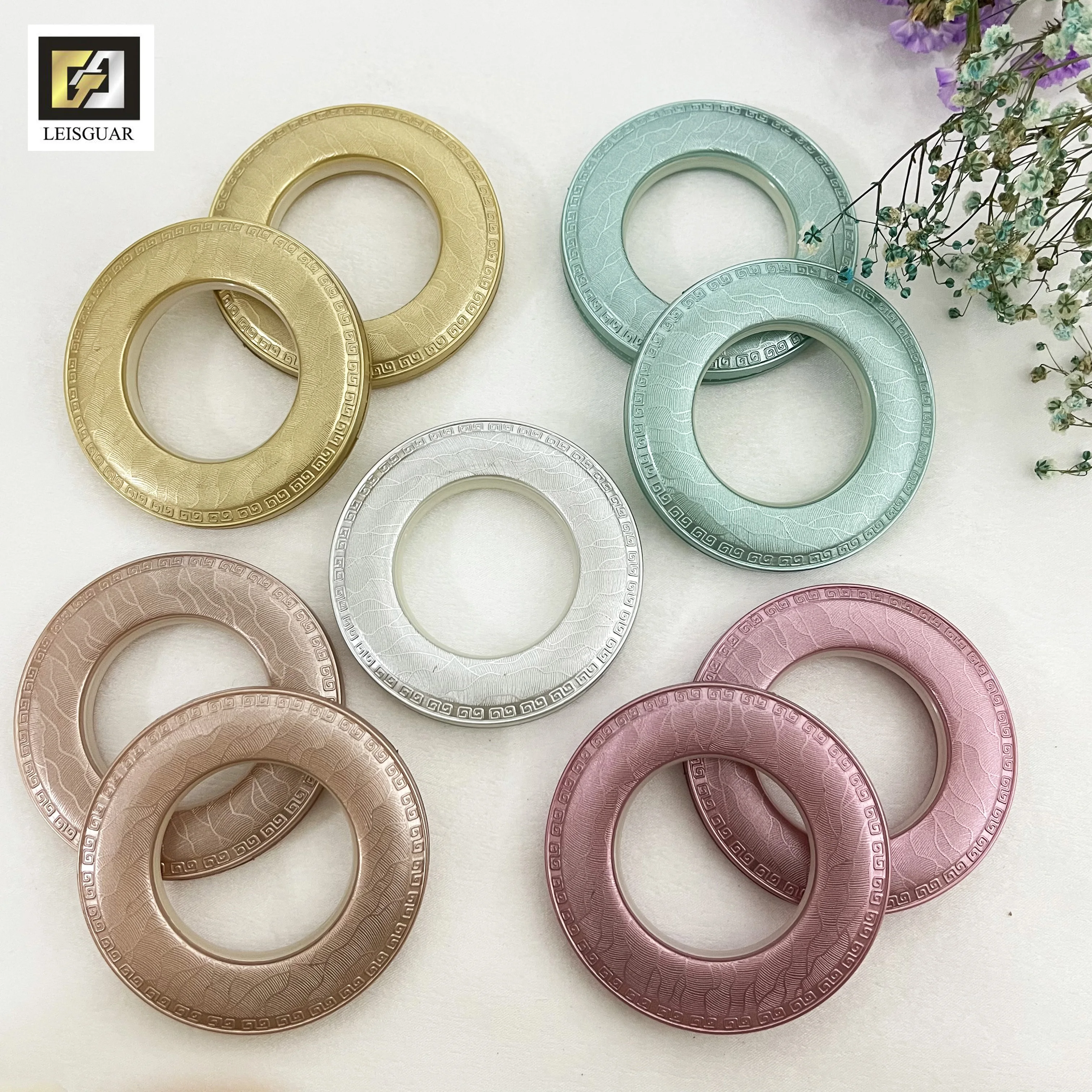 LSG 75MM Leisguar Curtain Rings  Curtain Blinds Plastic Eyelet Rings Plastic Rings for Curtains