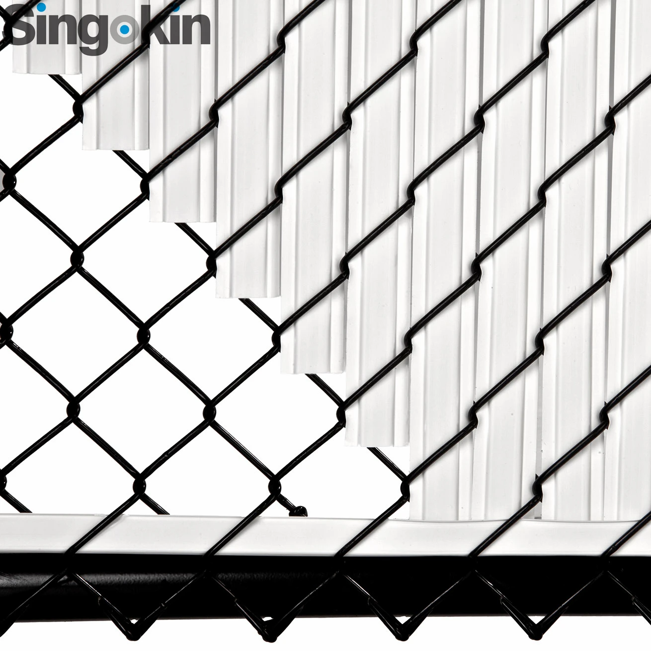 Privacy Slats Steel PVC Coated Polyethylene Ridged Chain Link Fence Slats