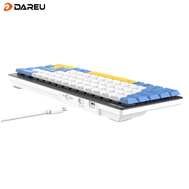 Professional Dareu Manufacturer EK868 Ultra-slim Wireless and Wired Mini Mechanical Keyboard with Led Backlight for Laptop