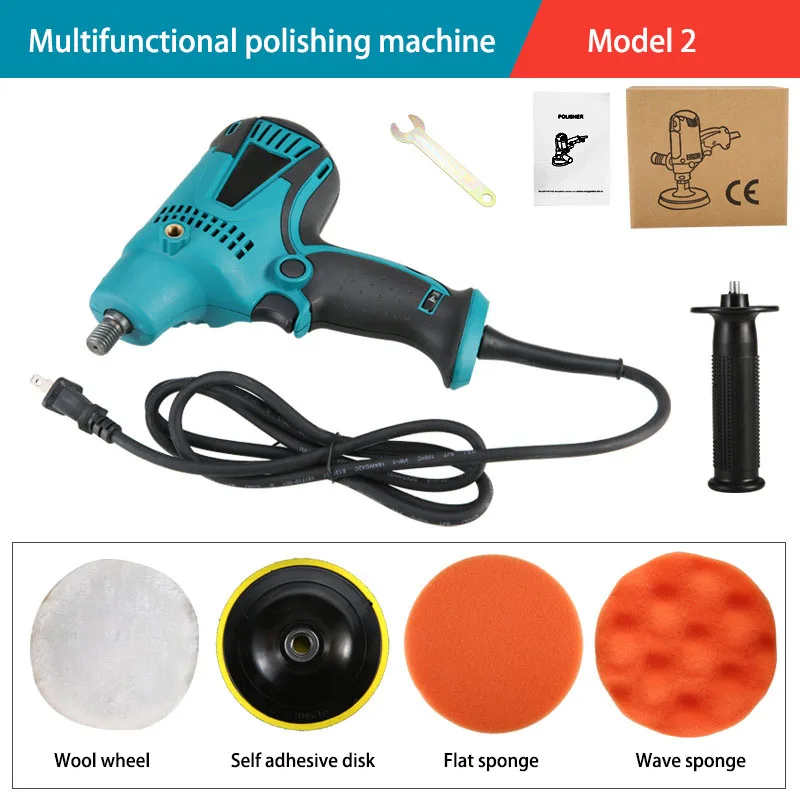110V/220V Industrial Adjustable Rotary Electric Polishing Machine 125mm Multifunctional Orbital Floor Car Polisher Waxing