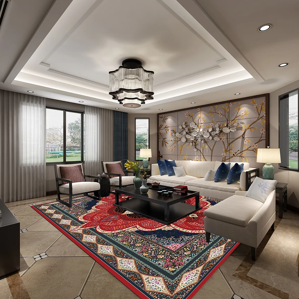 Заводские дешевые классические коврики и большого размера с принтом новый дизайн персидские плюшевые большая