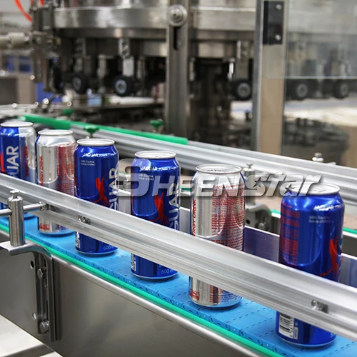 Fully automatic carbonated drink gas water beer can filling and seaming 2 in 1 machine