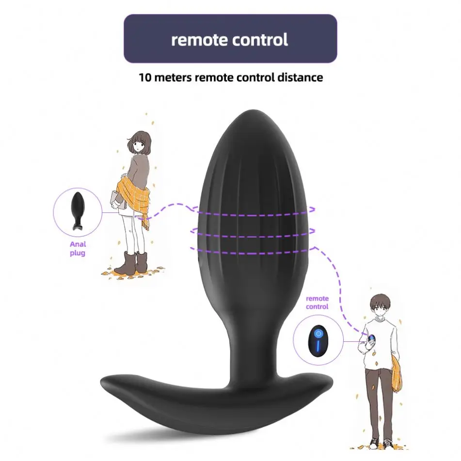 new plug anal con vibration remote control electric anal plug rear toy massager  Butt Plug  Anal sex toys for man and women