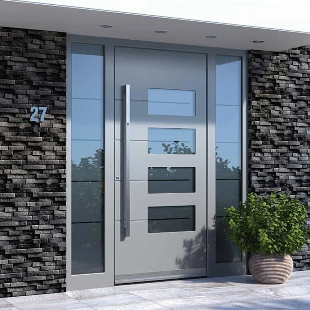 NOCO Residential Project Europe Aluminum Security Doors for Houses Exterior Front Villa Entry Smart Door