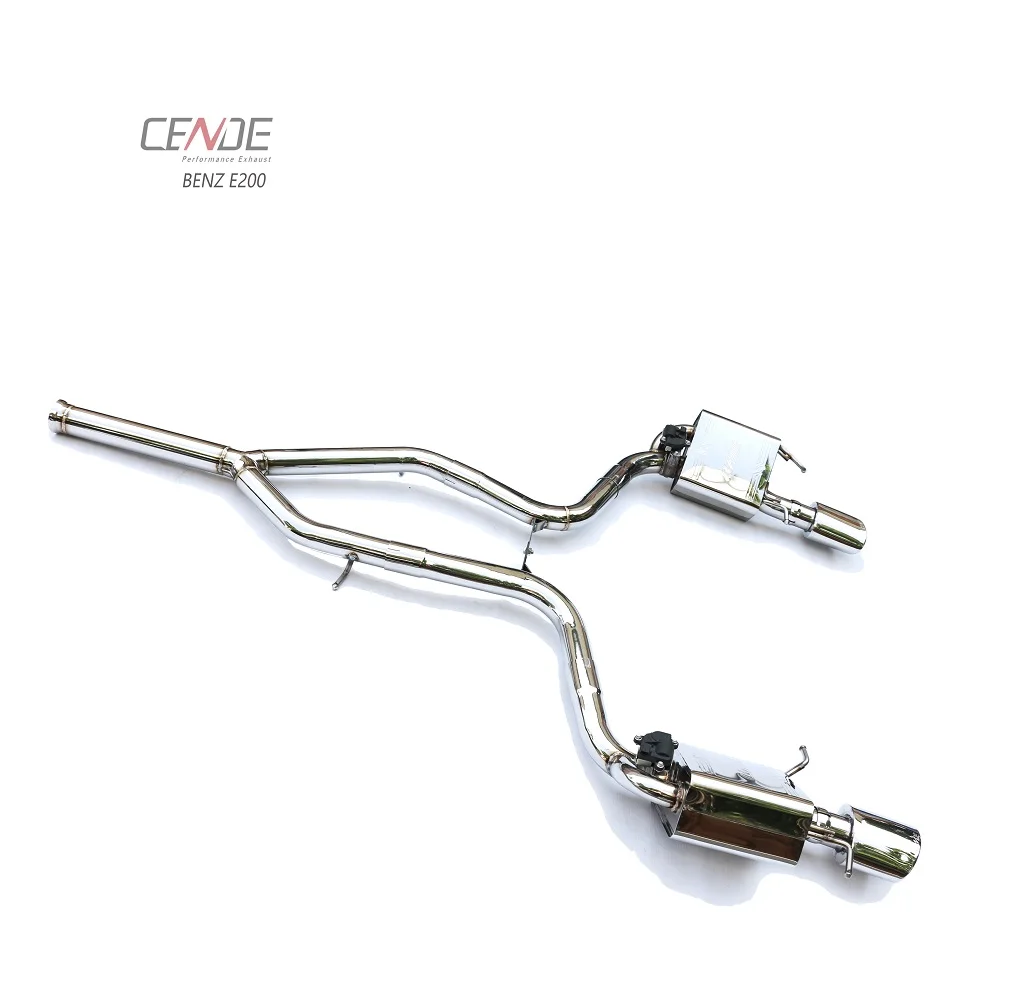 CENDE Stainless Steel 304 Catback Exhaust Muffler for MERCEDES BENZ E200 W212 AMG