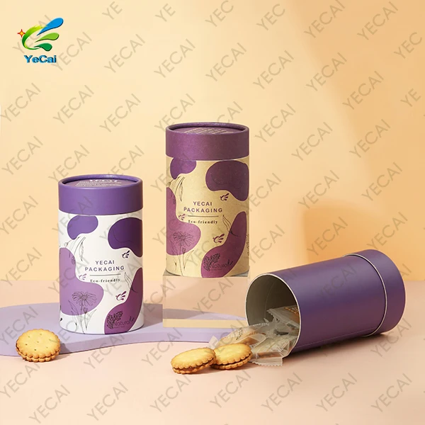 slimming capsule powder storage container eco-friendly cardboard coffee bean red tea powder drink powder gift round paper pack