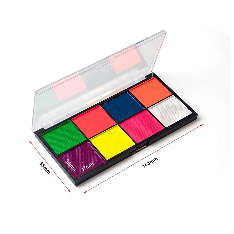 Halloween Art Body Painting Supplies Face Paint Palette Wet Matte Liquid Cake Eyeliner Color