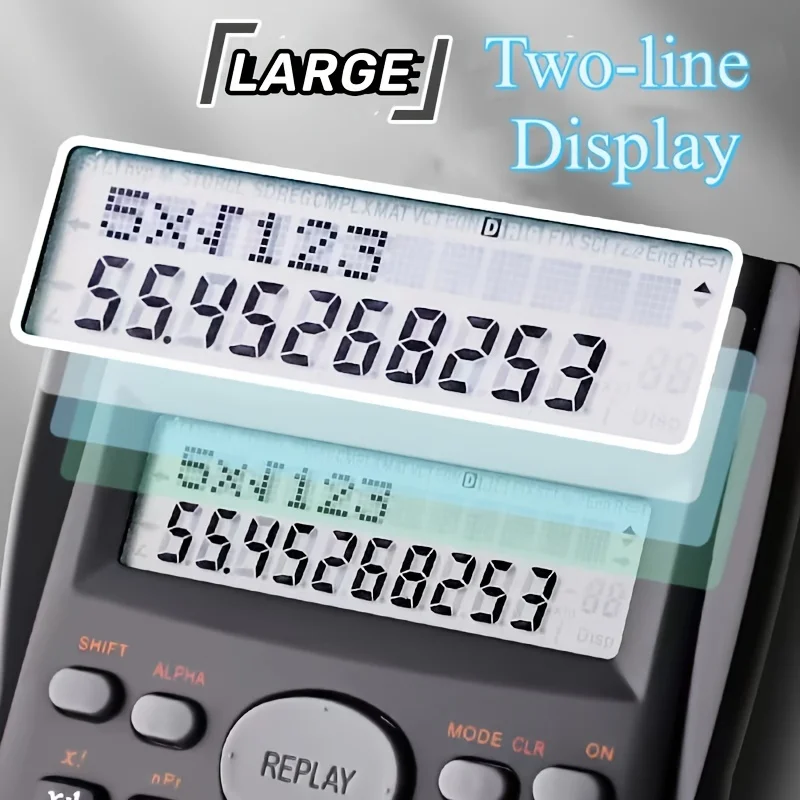 Promotional Factory Price Economic 1pc  Multi-functional Scientific Double-line Display Calculator