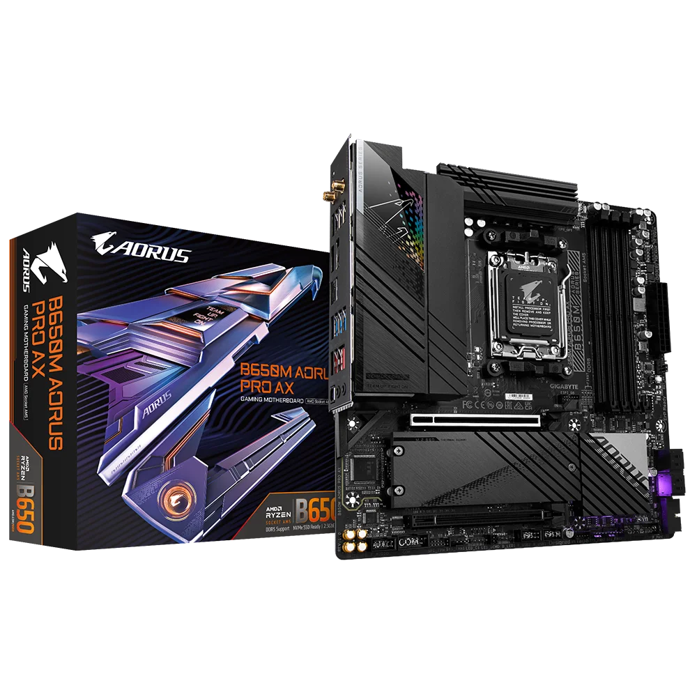 Brand New For GIGABYTE B650M AORUS PRO AX AM5 Socket For Gaming Desktop 7900X Motherboard Support AM5 7800X3D Wifi6 CPU DDR5 Ram