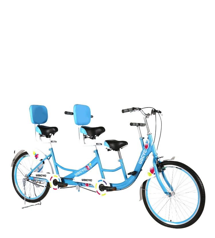 Lightweight double seat folding tandem bike/ sightseeing leisure adult foldable tandem bicycle