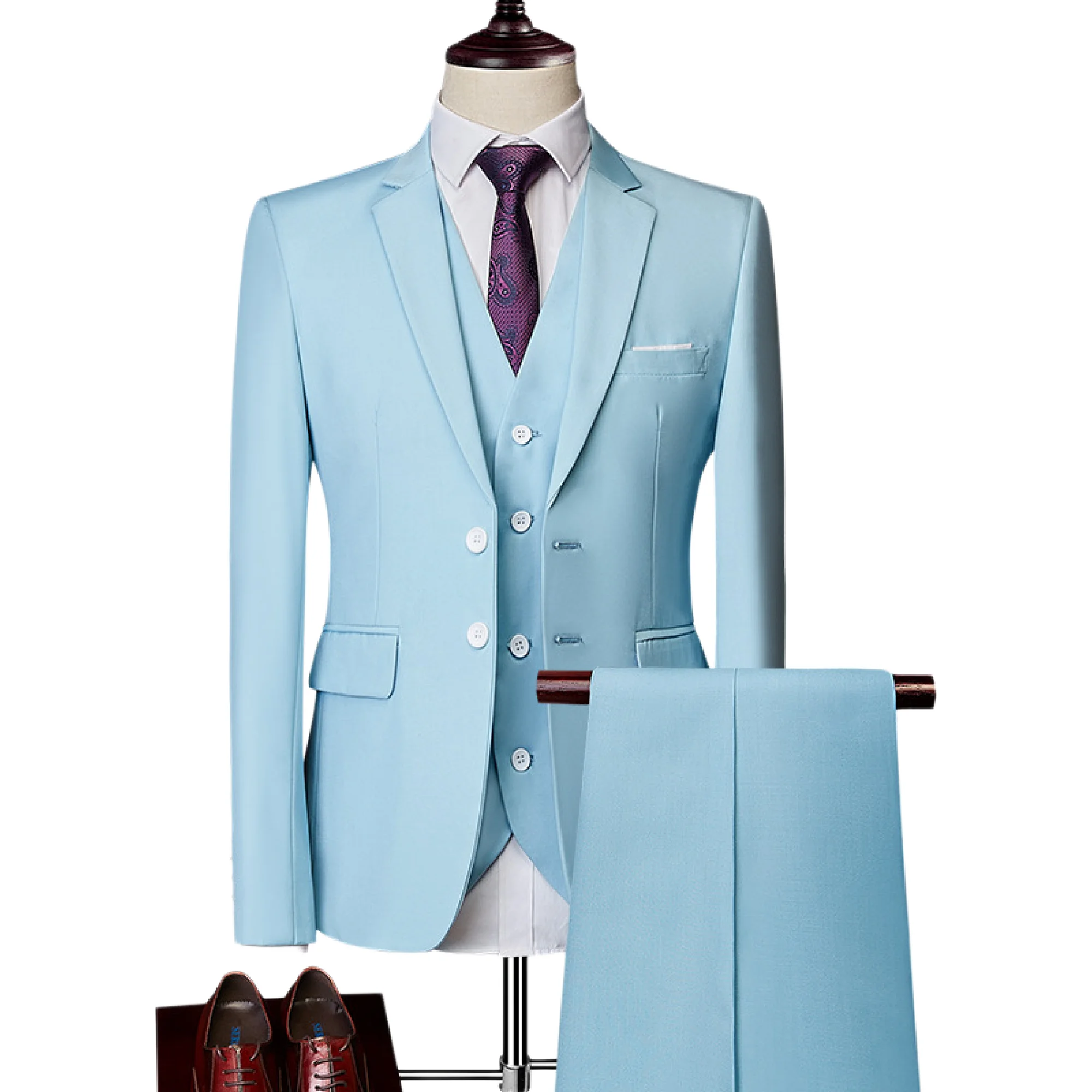 Turkish mens suits high quality 3 pieces blazer pants slim fit classic formal wedding suits for men