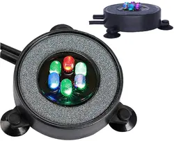Plant Fish Tank Bubbler 6 LEDs WRGB Light IP68 Waterproof Decoration Accessories Aquarium Bubbles Stone with LED AQUARIUM LAMP