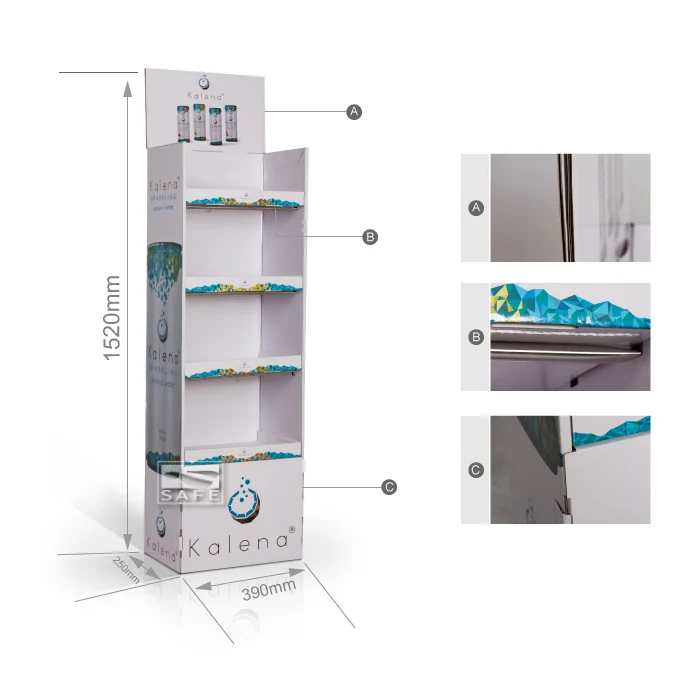 supermarket promotional balloon pharmacy display rack