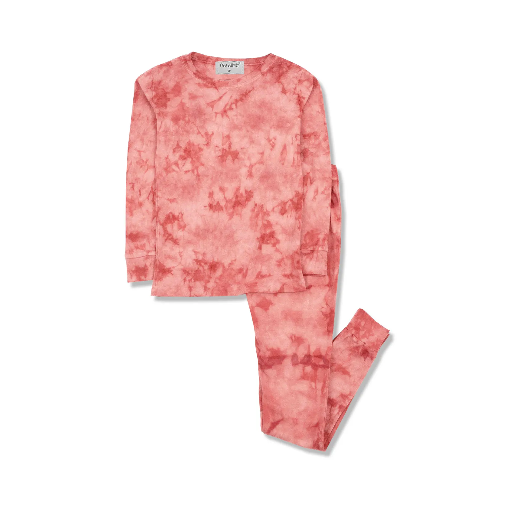 2021 Hot Sale 2pcs Tie Dye Cotton Pajama Sets boy Long Sleeve Tops And Pants Pj Set kids Joggers Loungewear girls Sleepwear