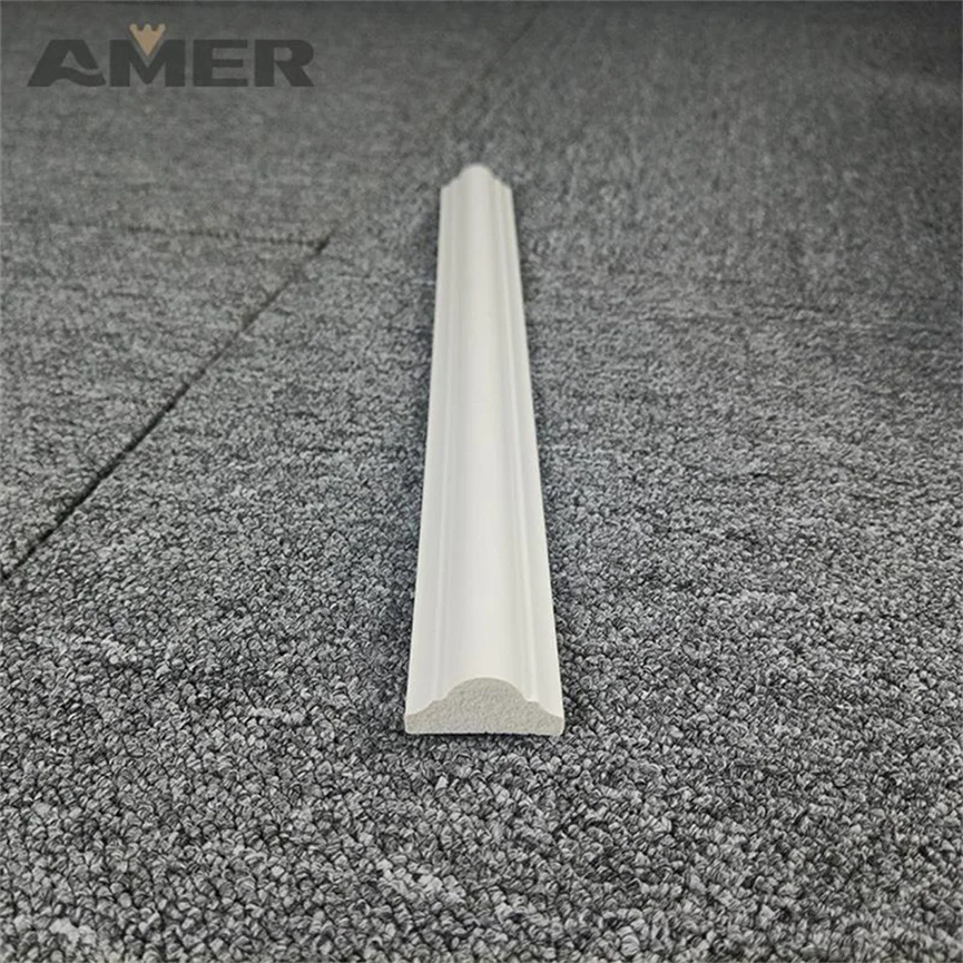 Amer High Quality White Board Indoor Decor Flooring Baseboard 2.4m  ps skirting