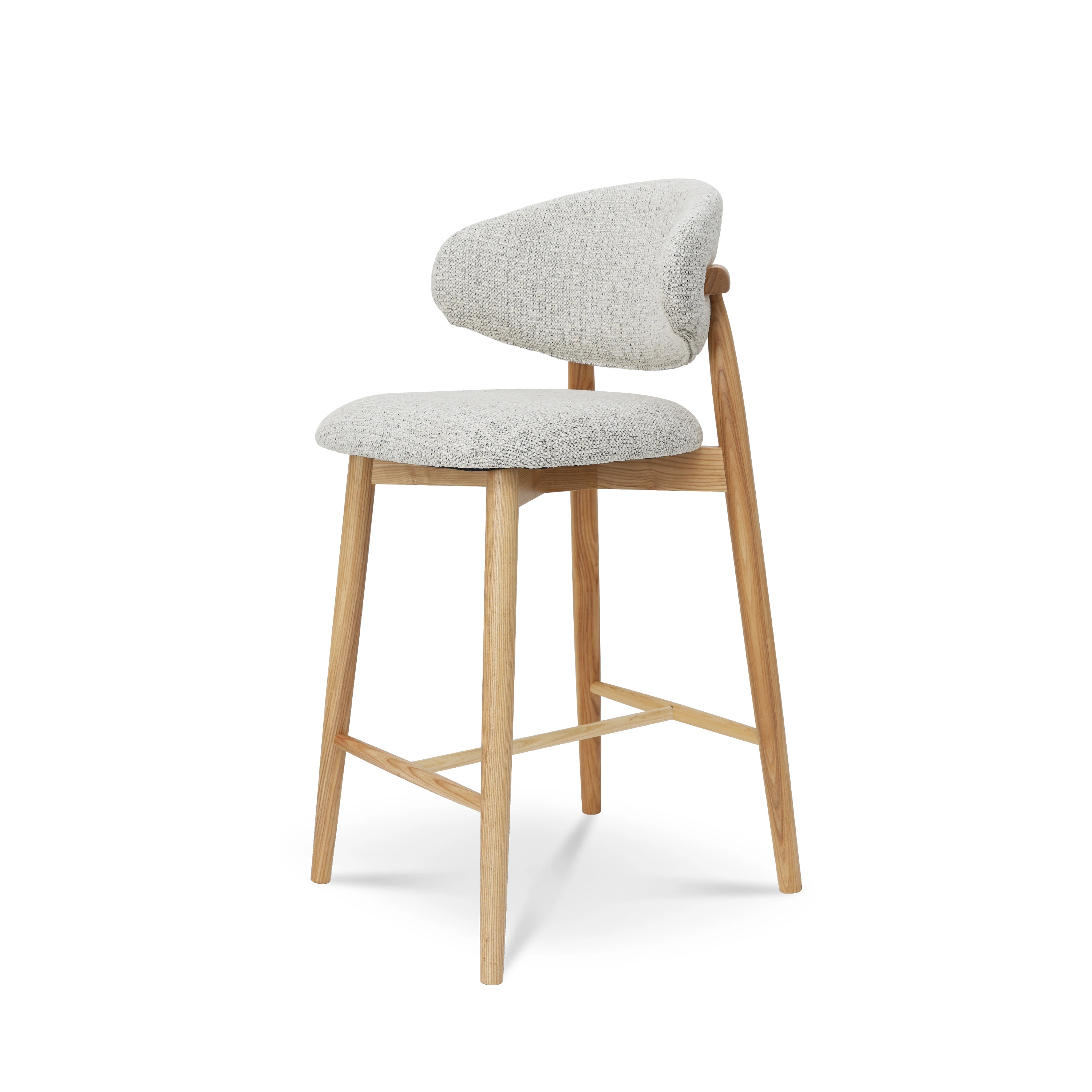 High quality solid wooden high bar chair cafe wooden dining chair for restaurant