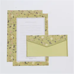 0+2Pcs/Pack New Vintage Little Prince Tower Elk Key Letter Paper Set/ Greeting Letter Paper/Writing Paper Office Supplies