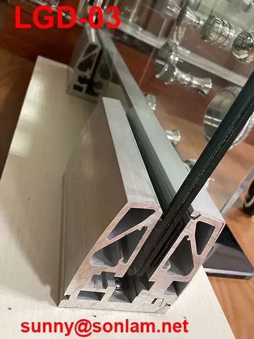 Aluminum U Profile Glass Railing U Channel Base for Frameless Glass Balcony Balustrade