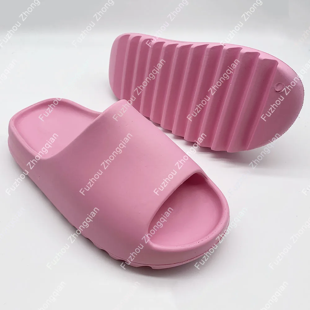 Cheap Custom unisex eva foam Injection shoes pink orange yeezy slides slippers for women men