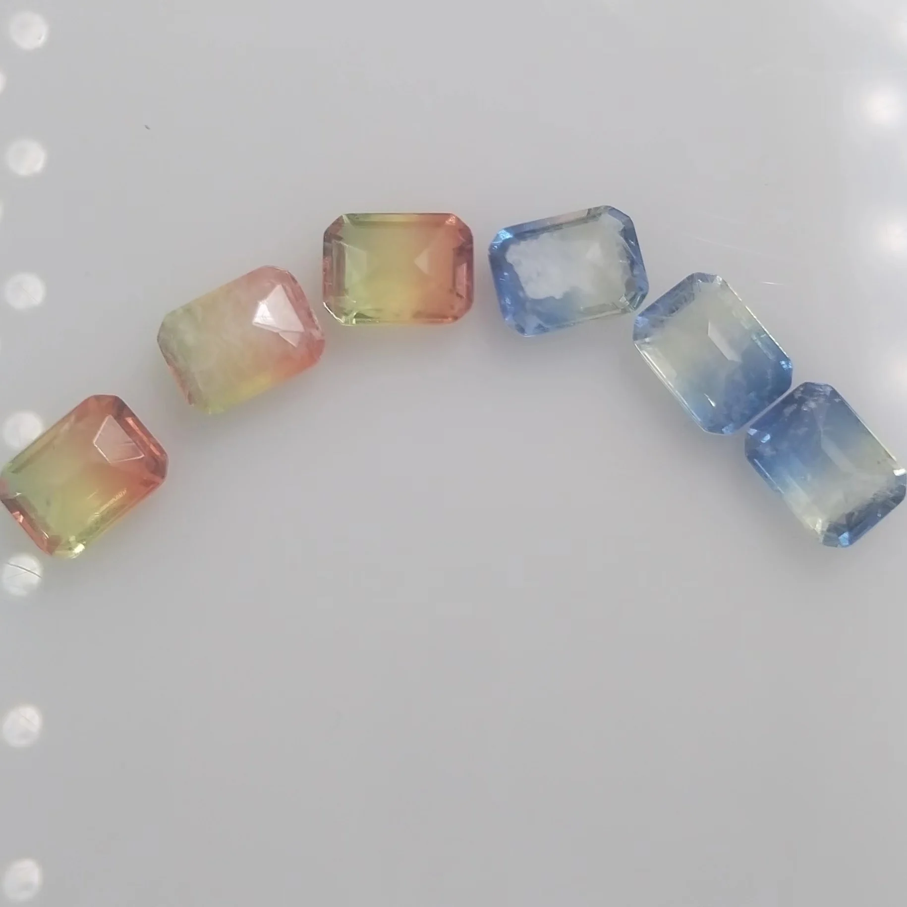 YZ Jewelry Loose tourmaline Fusion stone Multicolor  Mix shaped Fusion Glass stone of Fusion Stone Jewelry