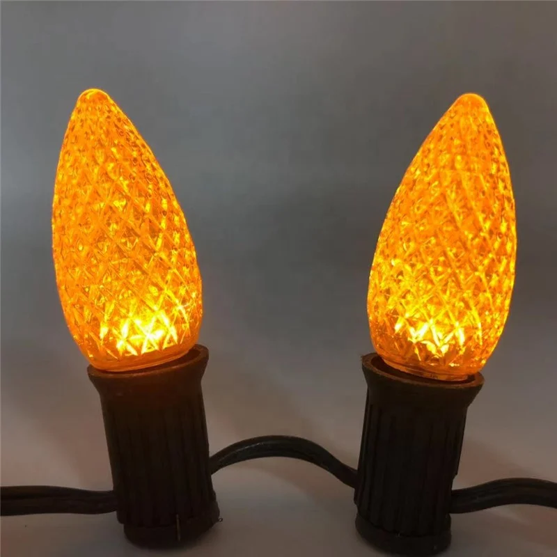 
Wholesale high quality commercial lighting strawberry surface waterproof warm white C9 bulb led Christmas lights 