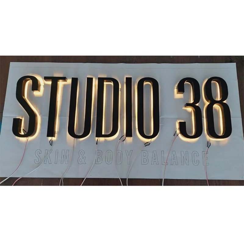 Stainless Steel Channel Letters Making Advertising Word Sign Led Logo Design Backlit Led Letter Sign For Store