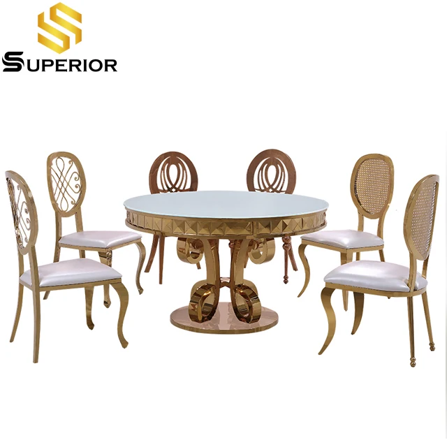 wholesale outdoor wedding glass half moon dining table