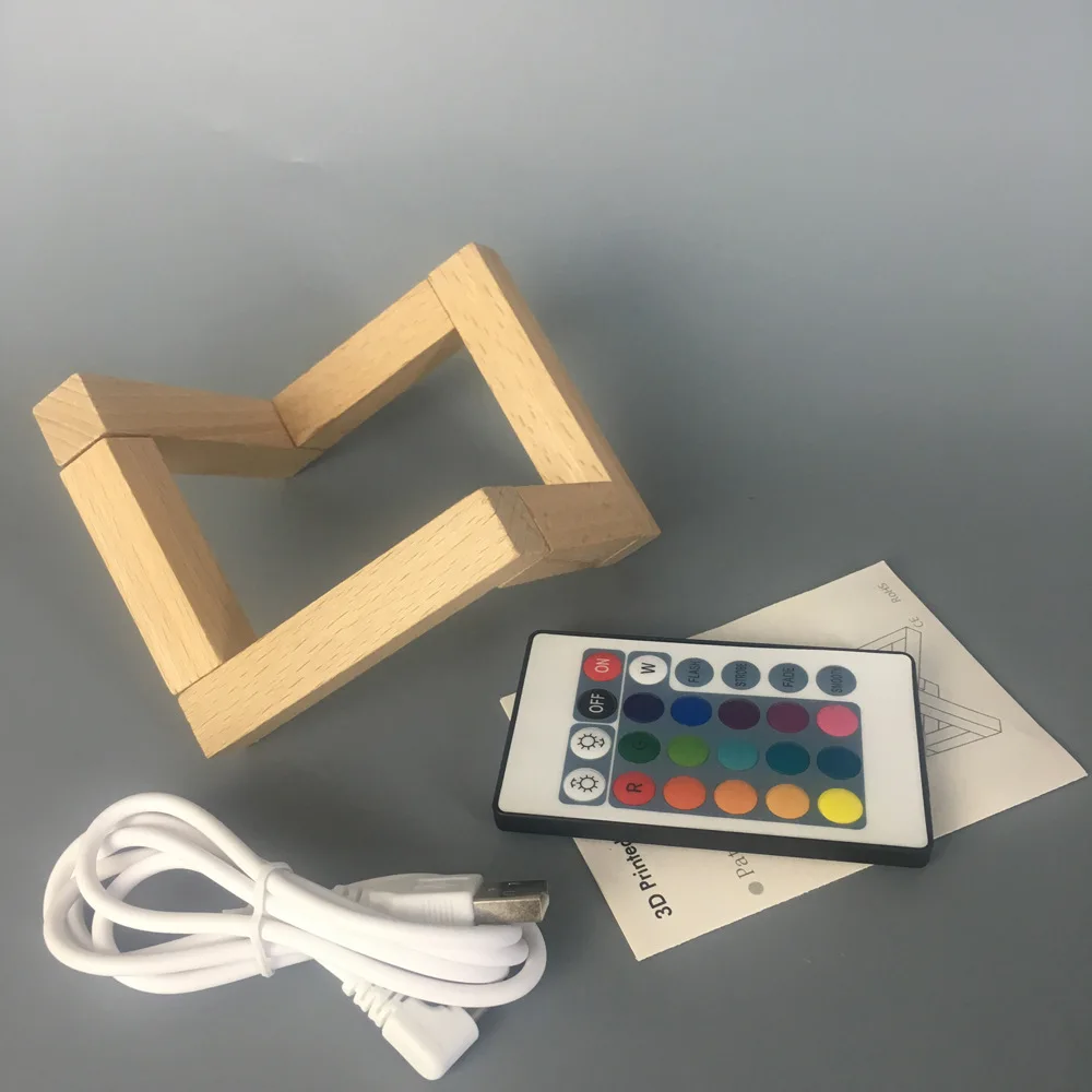 Led Round Projection Night Light Baby Room Small Table Lamp 3D Moon Painting Light Cadeau creatif dimpression 3D