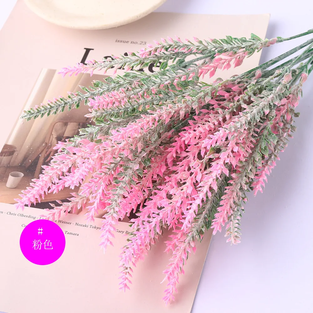 Hot sale flower lavender flowers decorative artificial plastic flower bouquet lavender plant