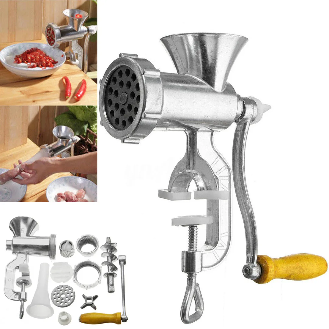 Size 5 Portable Household Stand Manual Meat Grinder & Sausage Noodle Dishes Food Mixer
