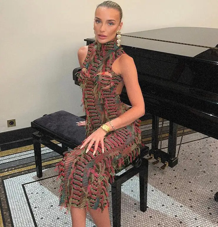 NEW STOCK Sleeveless See Through Open Back Long Dresses Casual Streetwear Clubwear Women Dress