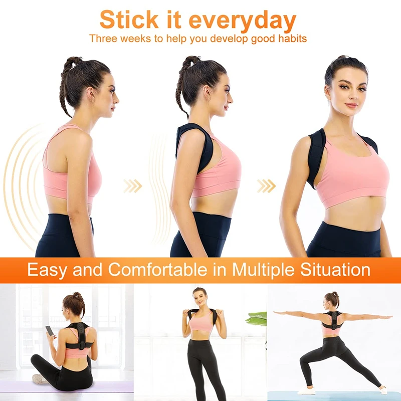 Posture Corrector For Men And Women Adjustable Upper Back Brace For Clavicle To Support Neck, Back and Shoulder