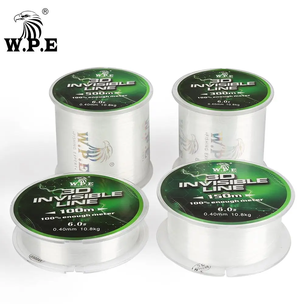  W.P.E Фирменная нейлоновая леска 100 м/150 м/300 м/500 м 0 23 мм-0 60 мм прочная монофиламентная 3 8 кг-22 кг для ловли карпа японский