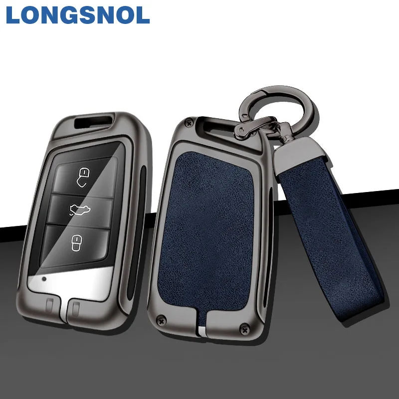 Leather Car Keychain Keys Bag Cover Car Key Case For Skoda Spaceback Rapid Fabia Car Remote Key Accessories
