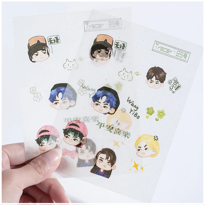 Самоклеящиеся прозрачные наклейки на заказ аниме