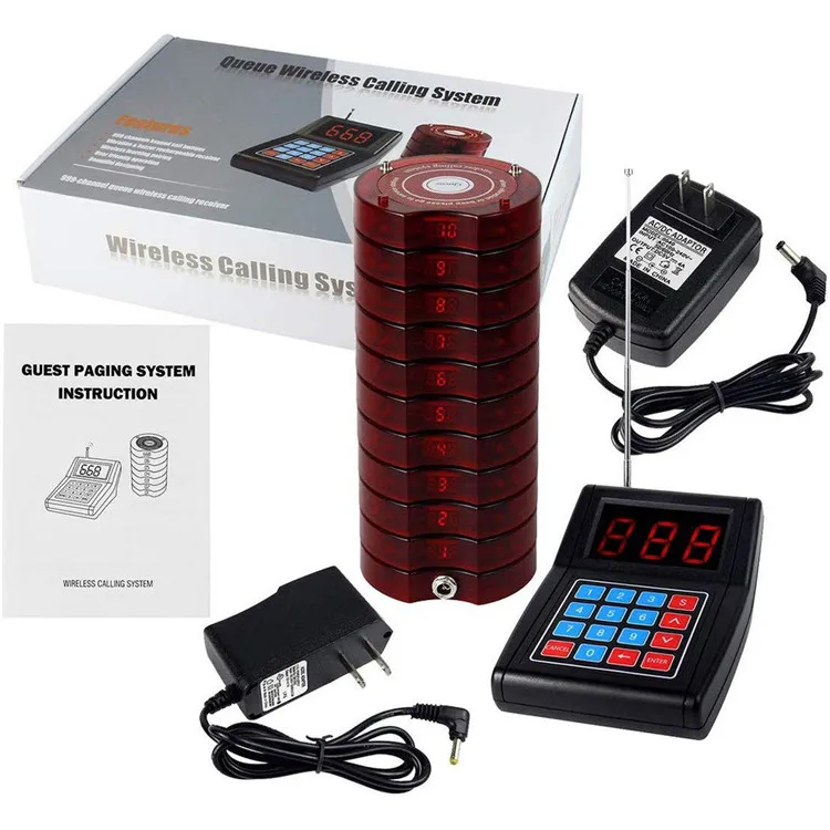 Pager Restaurant Wireless Calling System Waiter Pager Call Customer For Restaurant Church Nursery Wireless Pager