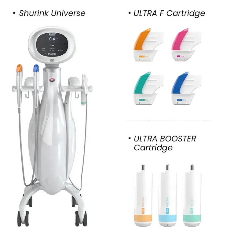 Newest 7d Ultramage  MMFU X 4  ultra- f Handpiece Booster 3 Handpiece Systemmicro Circular Facial Skin Management