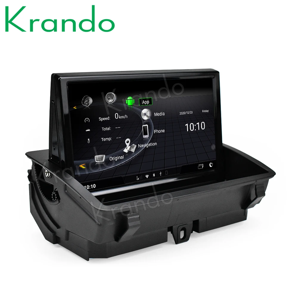  Автомобильный радиоприемник Krando Android 10 0 8 дюймов IPS 8G 128G аудио стерео GPS для Audi Q3 2011-2017 мультимедийный плеер с откидным экраном