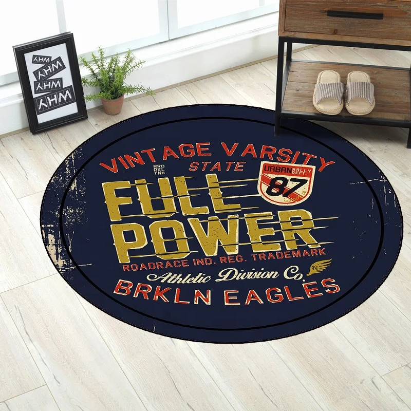 
3D Printed Mat Living room Rug Carpet Floor Door Round Mat Carpet of Musical Instruments 